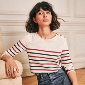 Sézane Loic Striped Shirt Small